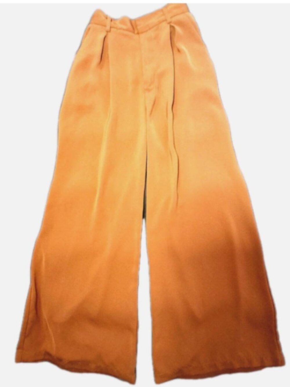 Tronjori High-Waist Wide Flare Palazzo Pant Brown Size XS Women's Casual Y2K